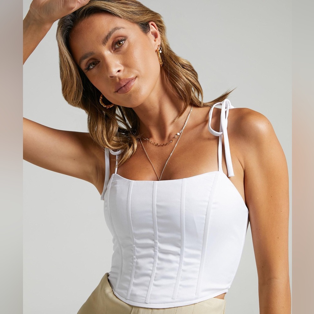 Showpo white sweet disguise corset top